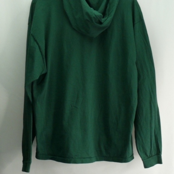 Bugle Boy Hoodie Vintage 90s T Shirt Large Green Long Sleeve Tee - Picture 8 of 8